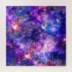 Galaxy Night Print Cosmic Design Jigsaw Puzzle