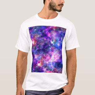 Galaxy Night Print Cosmic Design T-Shirt