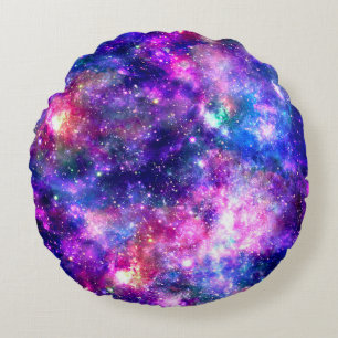 Galaxy Night Round Cushion