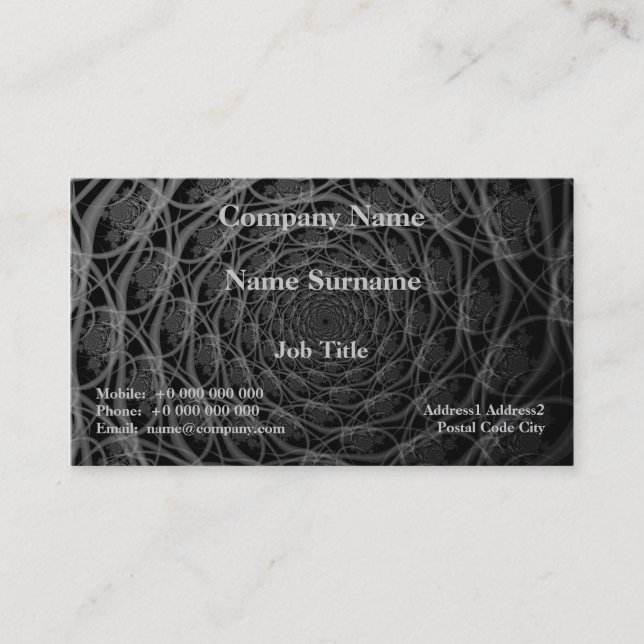 Galaxy of Filaments in Black and White Card (Front)