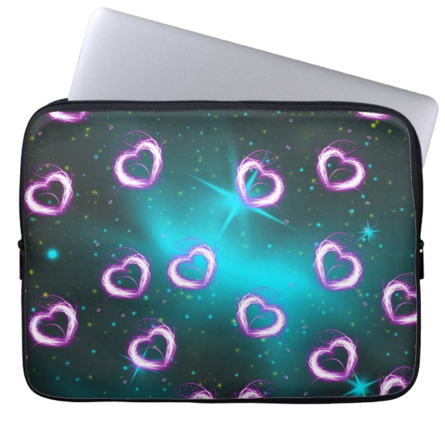 Galaxy of heart laptop sleeve (Front)