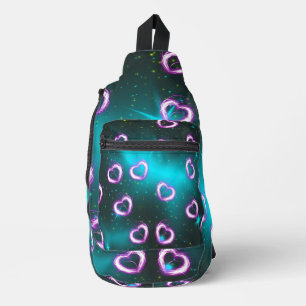 Galaxy of heart sling bag