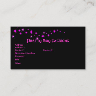 Galaxy of stars business card