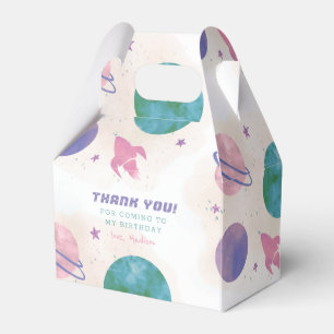Galaxy Outer Space Girly Thank You Birthday  Favour Box