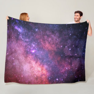 Galaxy Outer Space Planets Stars Sky Universe  Fleece Blanket
