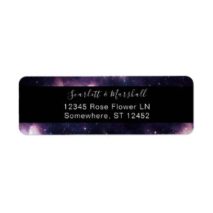 Galaxy Outer Space Return Address Label