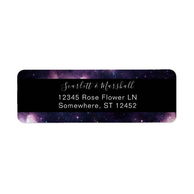 Galaxy Outer Space Return Address Label (Front)