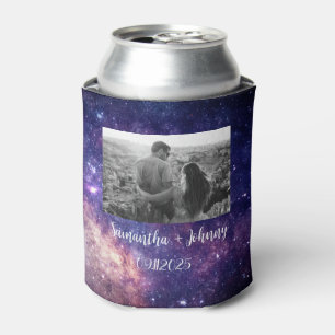 Galaxy Outer Space Starry Night Photo Wedding Can Cooler
