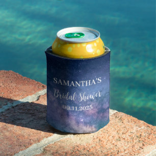 Galaxy Outer Space Stars Starry Night Wedding Can Cooler