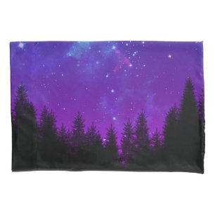 Galaxy Over the Forest at Night Pillowcase