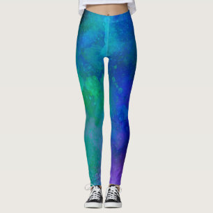 Galaxy Paint Splatter Effect Leggings