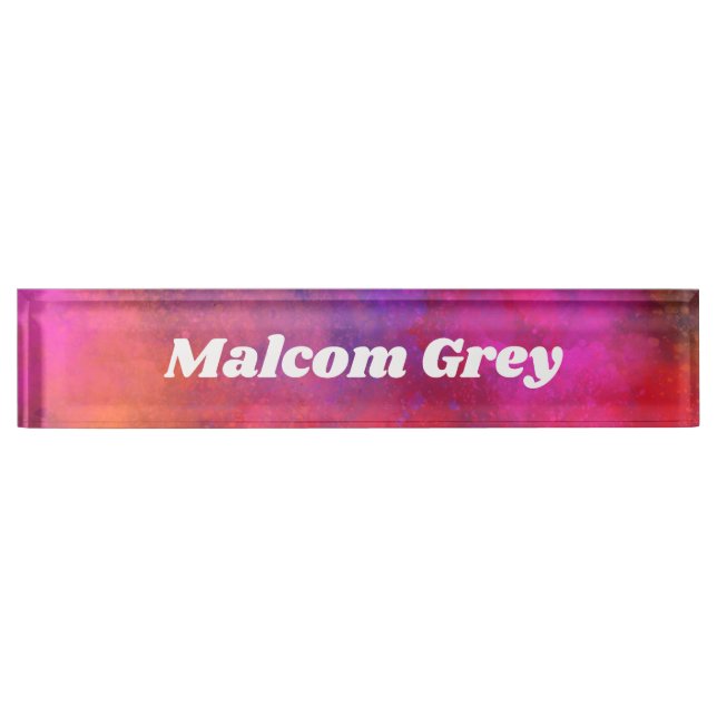 Galaxy Paint Splatter effect  Nameplate (Front)