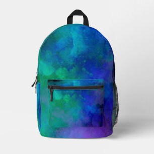 Galaxy Paint Splatter effect Printed Backpack