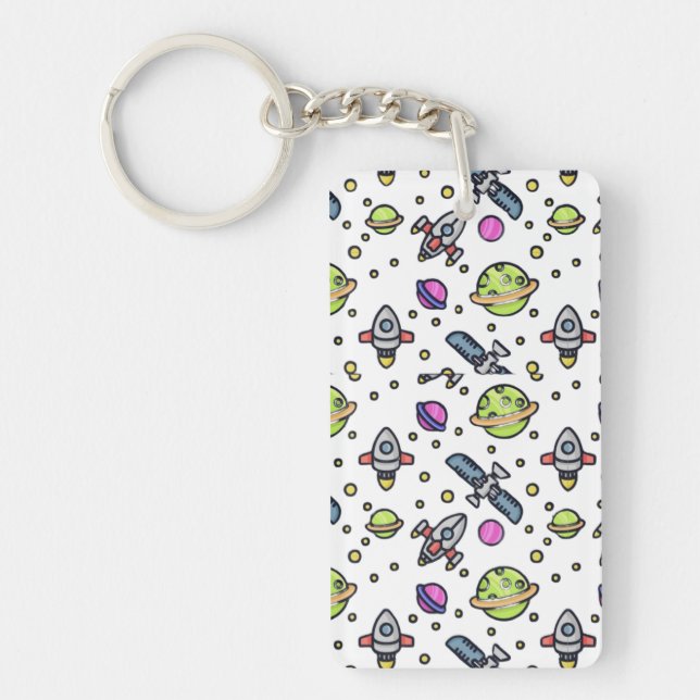 Galaxy pattern design key ring (Front)