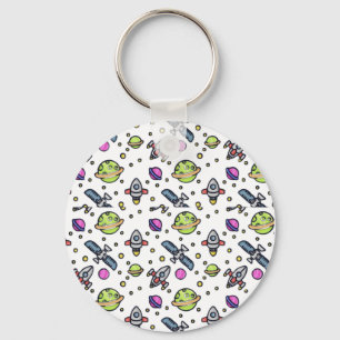 Galaxy pattern design keychain