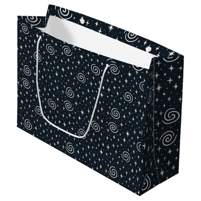 Galaxy pattern large gift bag (Front Angled)