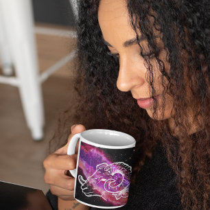 Galaxy Pink Purple Aries Constellation Zodiac Sign Coffee Mug