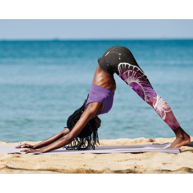 Galaxy Pink Purple Aries Constellation Zodiac Sign Leggings (Creator Uploaded)