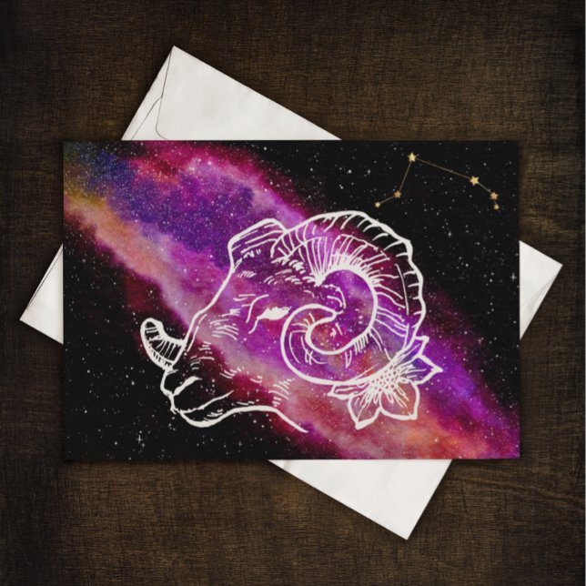 Galaxy Pink Purple Aries Zodiac Constellation Sign (Creator Uploaded)