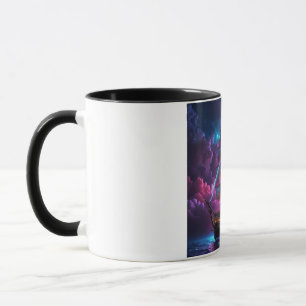 Galaxy Pirate Ship Mug - Fantasy Ocean Space Ceram