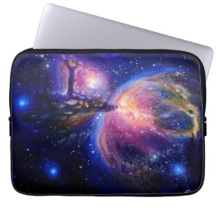 Galaxy planet and nebula laptop sleeve