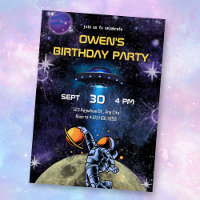 Galaxy Planet Astronaut moon birthday