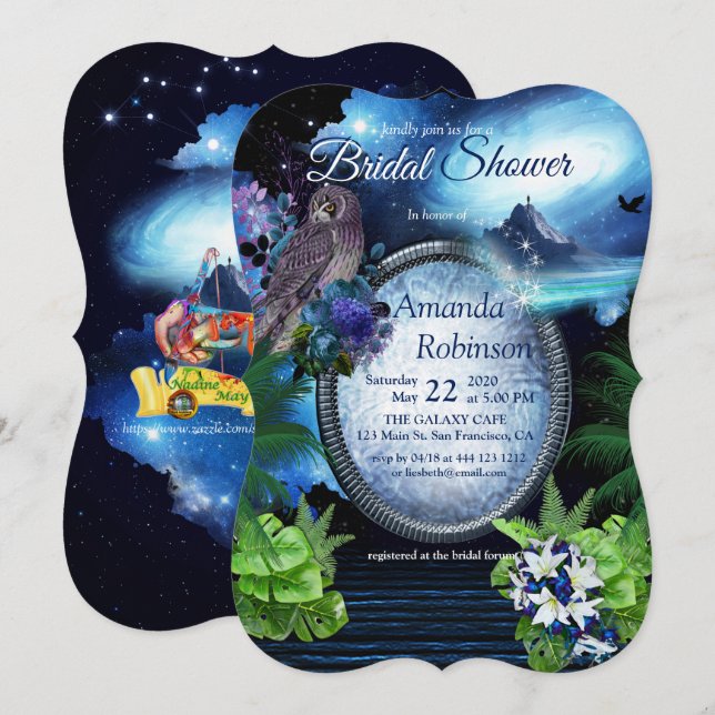 Galaxy-Portal Bridal Shower Invitation (Front/Back)