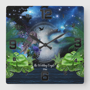 Galaxy-portal, fantasy square wall clock