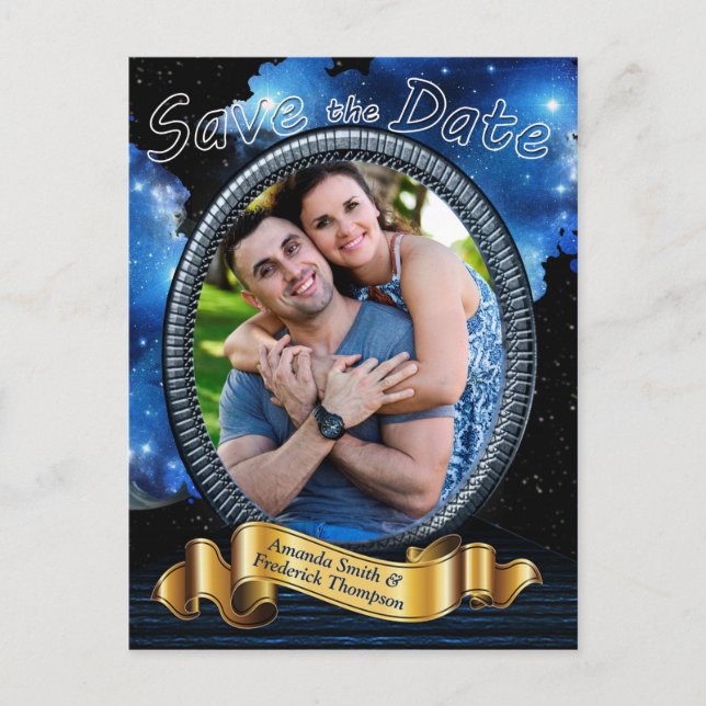 Galaxy Portal Save the date Announcement Postcard (Front)