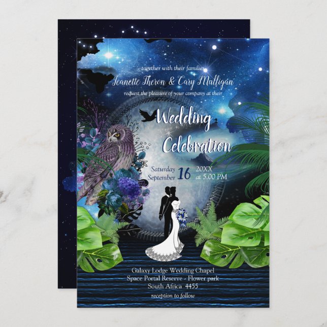 Galaxy Portal  Wedding Invitation (Front/Back)