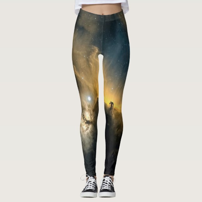 Galaxy Print Leggings – Cosmic Style and Infinite  (Front)