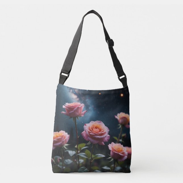 Galaxy Roses  Crossbody Bag (Front)