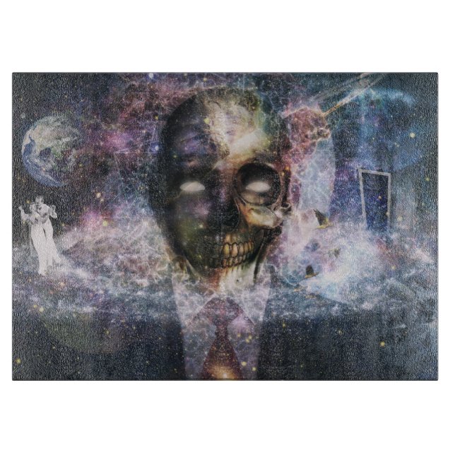 Galaxy Skull Cutting Board (Front)