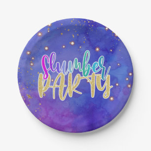 Galaxy Slumber Party Birthday Plate