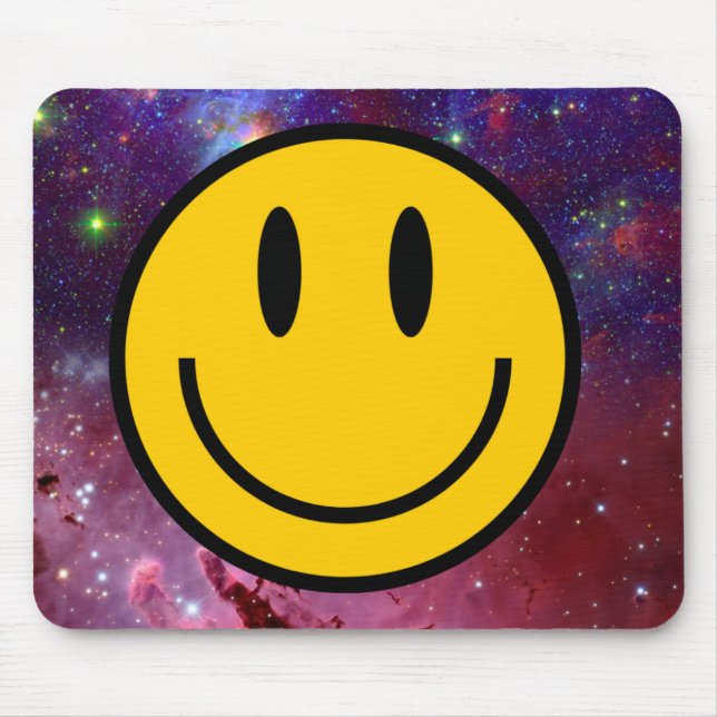 Galaxy Smile Face Mouse Pad (Front)