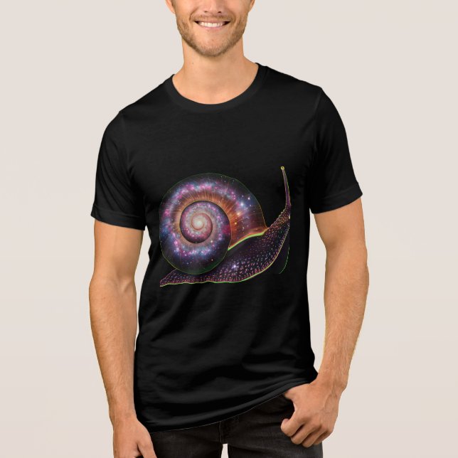 Galaxy Snail Tri-Blend Shirt (Front)