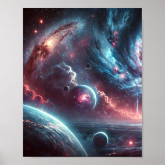 Galaxy Space Background - Digital Download, Aesthe Poster