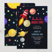 Galaxy Space Blast off Birthday