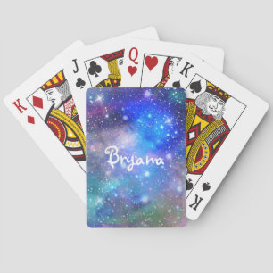 Galaxy Space Cosmic Personalised Playing Cards