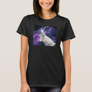 Galaxy Space Lighting Cat T-Shirt