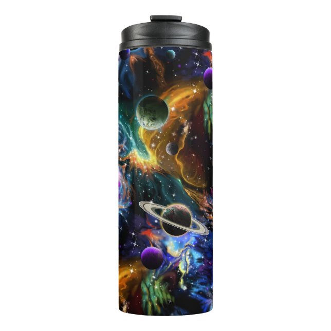 Galaxy Space Nebula and Planets Thermal Tumbler (Front)