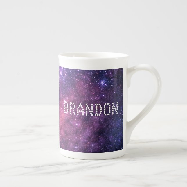 Galaxy Space Nebula Stars Sky Universe Astronomy Bone China Mug (Right)