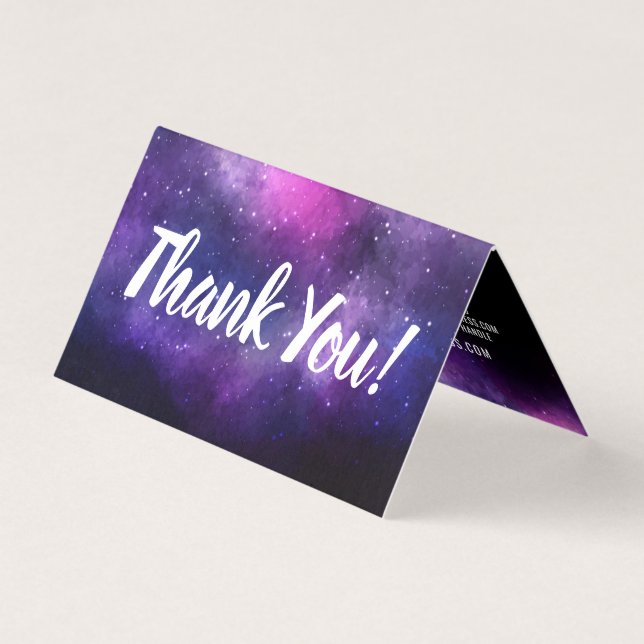 Galaxy Space Stars Ultra Violet Purple Thank You (Front)