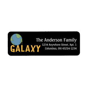 Galaxy Space Theme Return Address Label