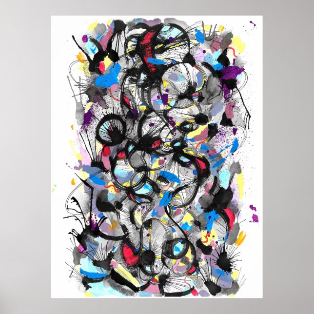 Galaxy splat painting poster (Front)