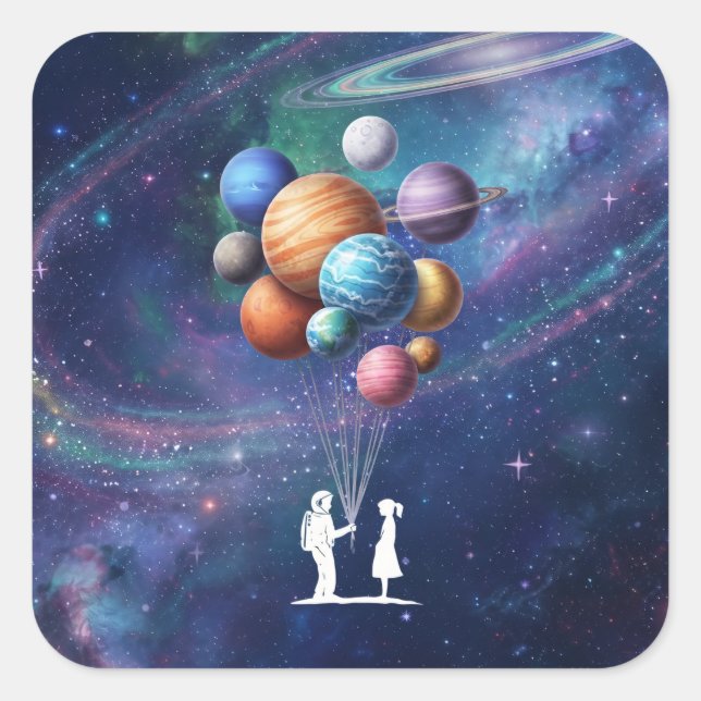 Galaxy Square Sticker (Front)