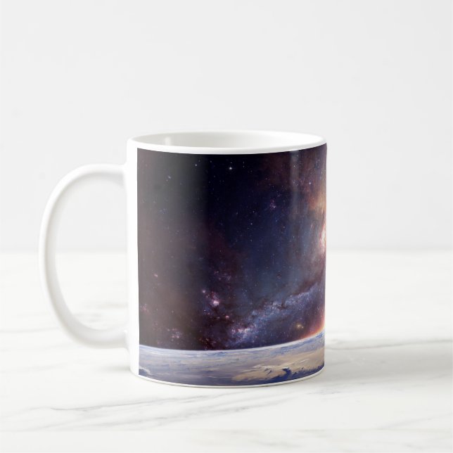 Galaxy star infinity cosmos dark coffee mug (Left)
