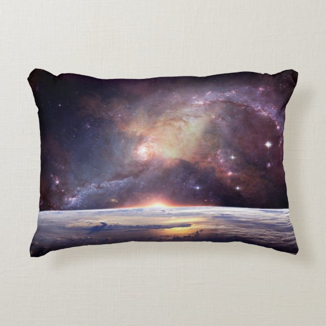 Galaxy star infinity cosmos dark decorative cushion (Front)
