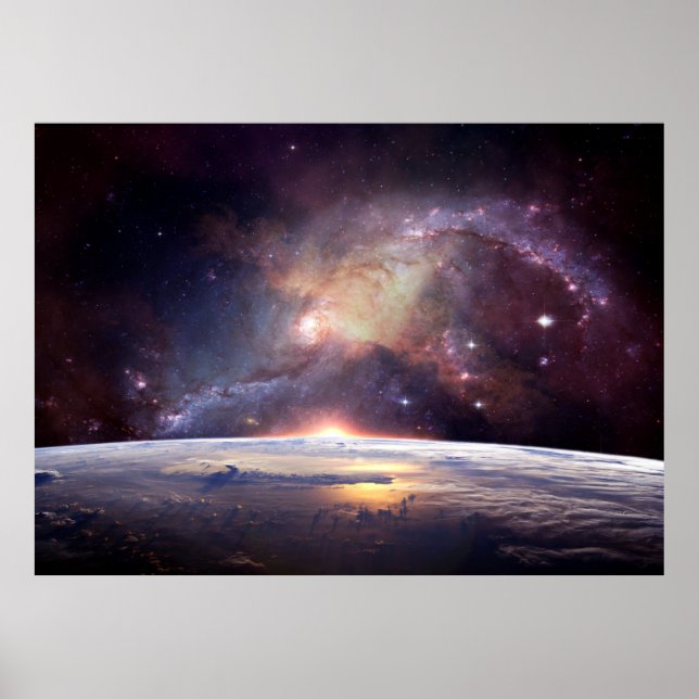 Galaxy star infinity cosmos dark poster (Front)