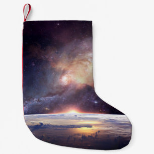 Galaxy star infinity cosmos dark small christmas stocking